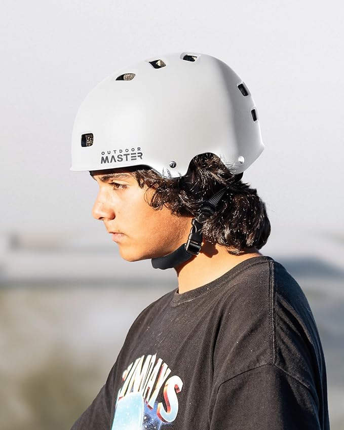 OutdoorMaster Skateboard Cycling Helmet-Beetles Snug,Bike Helmet for Adults, Youth & Kids-Two Removable Liners Ventilation Multi-Sport Commuter Scooter Roller Skate Inline Skating Longboard