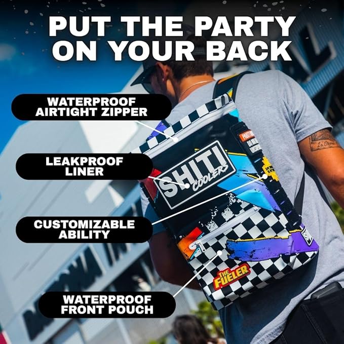 SHITI Coolers Cooler Backpack for Camping, Travel, Beach, Soft Lunch Box for Food, Drinks & Ice, Portable, Waterproof 24 Hr Insulated Bag with Shoulder Straps, Customizable