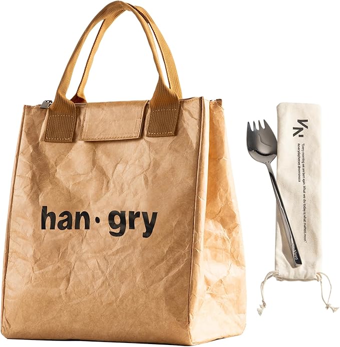 VonNova Insulated Lunch Box for Women, 7L Capacity, Leakproof Lunch Tote Bag, Durable Lunchbox made from Tyvek Material, Adult Cooler Bag for Work, Picnic, Travel and more (Hangry)