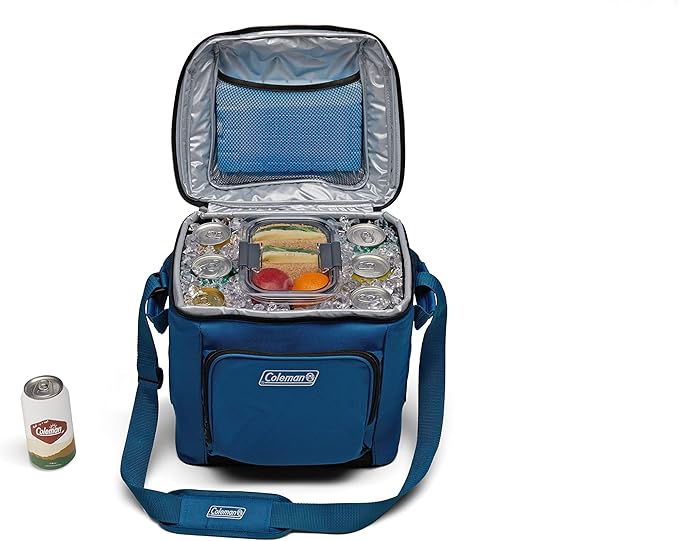 Coleman Chiller Insulated Soft Cooler, Leakproof 9/16/30 Can Cooler with 12+ Hour Ice Retention, Made with Recycled Materials, Great for Lunch, Camping, Beach, Pool, Sports, & More