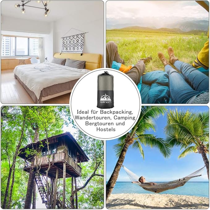 Sleeping Bag Liner,Travel Sheets & Adult Sleep Sack & Self Tan Sleep Sack for Backpacking,Hotel, Hostels, Lightweight Single Camping Sleep Pod