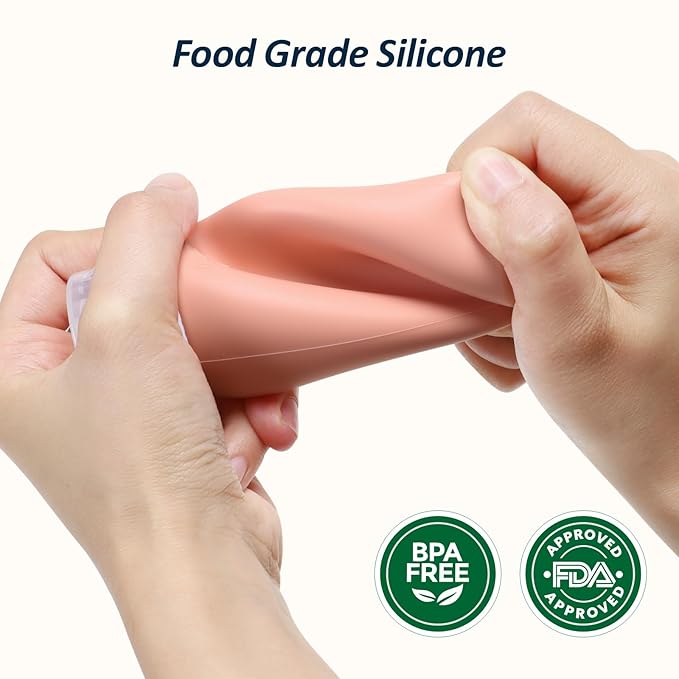 PACKISM TSA Approved Toiletry Bag with Bottles - Travel Essentials 8 Pack Leakproof 3.4oz Silicone Travel Bottles for Toiletries, Shampoo Conditioner Lotion Body Wash BPA Free, Pink