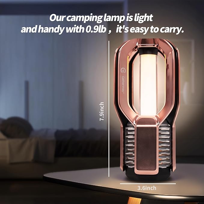 Rechargeable LED Camping Lantern - Free-Grip Design,4 Modes,IP65 Waterproof,3000K Warm Glow, Lightweight Portable Outdoor Light,Emergency Tent Light for Hiking,Backpacking & Home Use
