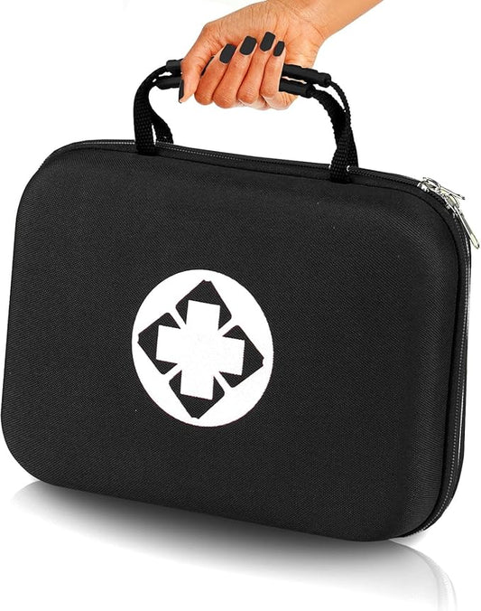 300PCS Home First Aid Kit for Hiking Car Travel Emergency Kit First Aid Bag Outdoor Backpacking Gear for Disaster Preparedness Black Monoki