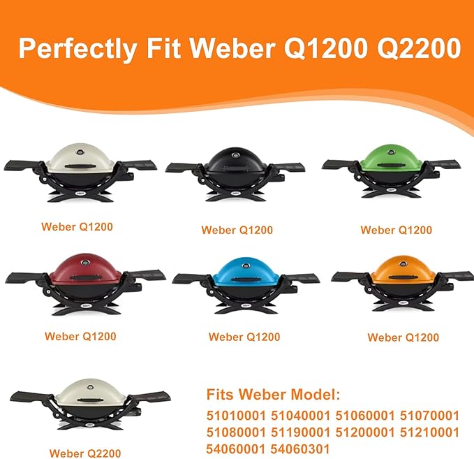 SafBbcue 64868 Electronic 2-Outlet Ignition Kit Replacement Parts for Weber Q1200 Q2200 Series Grills (from '14-Present), Compatible with Weber Igniter 64868, for Weber 51010001 51200001 Gas Grill