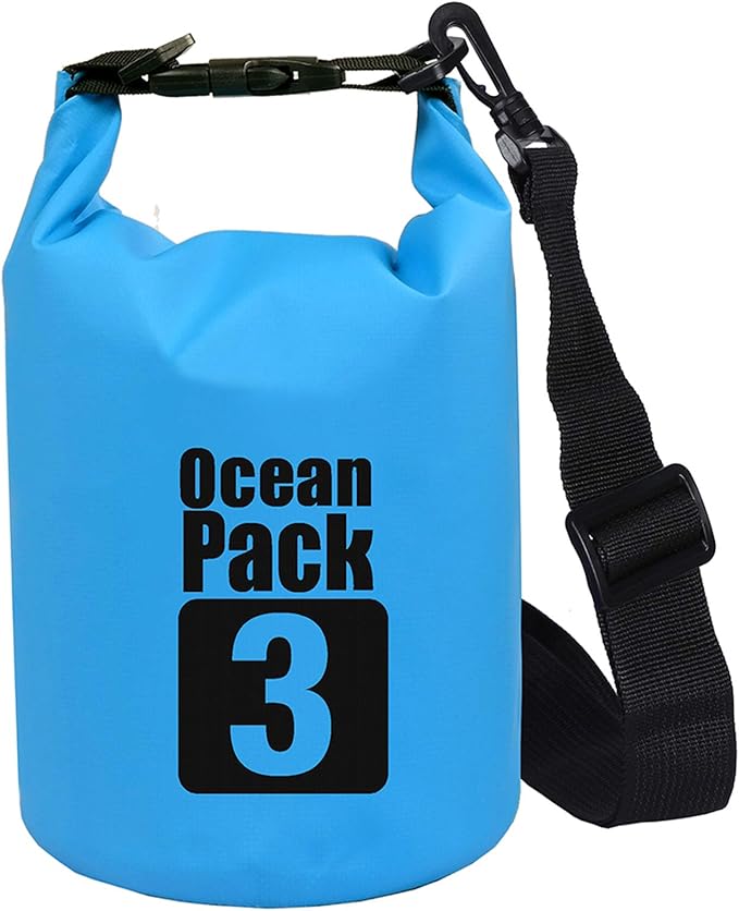 2L/3L/5L/10L/15L/20L/30L 500D Tarpaulin Heavey-Duty PVC Water Proof Dry Bag Sack for Kayaking/Boating/Canoeing/Fishing/Rafting/Swimming/Camping/Snowboarding
