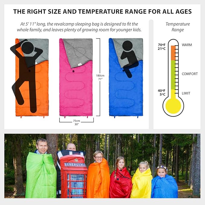 Sleeping Bag Indoor & Outdoor Use. Great for Kids, Boys, Girls, Teens & Adults. Ultralight and Compact Bags are Perfect for Hiking, Backpacking & Camping