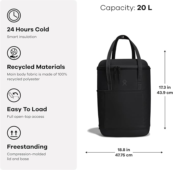 Hydro Flask Cooler Backpack for Beach, Beverages and Travel - Insulated Soft Lunch Bag - 20 L Capacity in Trillium Pink