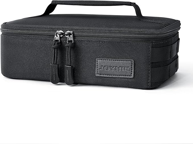 JOYHILL Tactical Lunch Box for Men, Small Reusable Lunch Bag Insulated Mini Cooler Bag with Handle for Office Work Picnic Beach, Black,4L