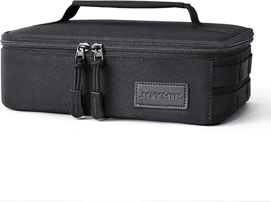 JOYHILL Tactical Lunch Box for Men, Small Reusable Lunch Bag Insulated Mini Cooler Bag with Handle for Office Work Picnic Beach, Black,4L
