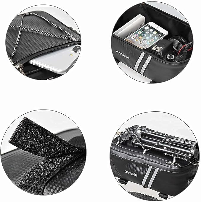 Bike Rack Bag Bike Bags for Bicycles Rear Rack Bike Trunk Bag Back Seat Carrier Saddle Luggage Storage Pack Bicycle Cargo Panniers Fat Tire Bike Folding Ebike Travel Cycling Waterproof Small