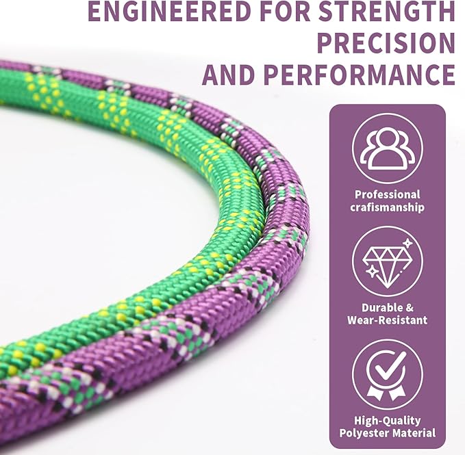 Arborist Rope Tree Climbing Rope 1/2 Inch 48 Strands Bull Rope for Construction Climbing Swing Sailing
