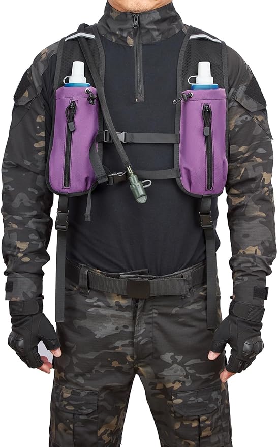 ATBP Running Hydration Vest Pack Tactical 3L Water Bladder Backpack Bag for Cycling Marathon Hiking Daypack Men & Women