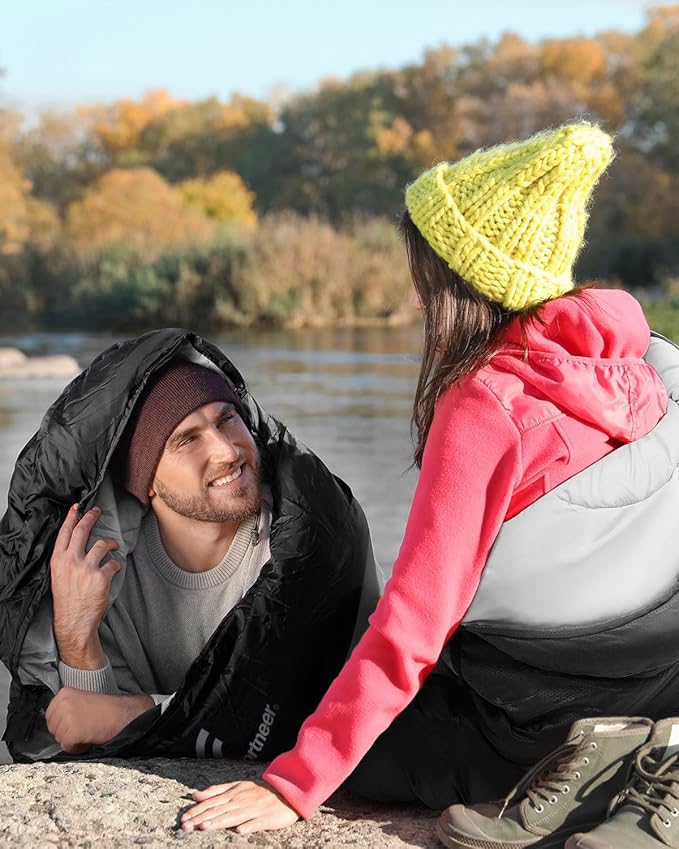 Sportneer Sleeping Bags for Adults, Warm & Cold Weather Sleeping Bag for Adults Kids Boys Girls - Lightweight Compact Camping Gear Equipment, Traveling, Backpacking, Hiking