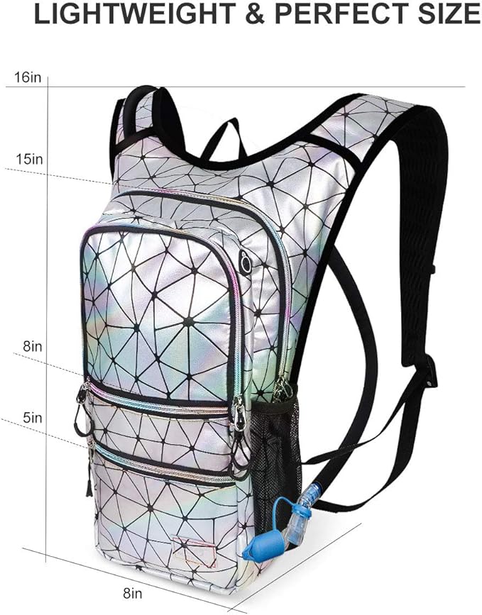 Hydration Backpack Pack, Water Backpack 20L Included 2L Hydration Bladder, Festival Essential - Rave Hydration Pack Hydropack for Hiking, Running, Biking, Festival Gear