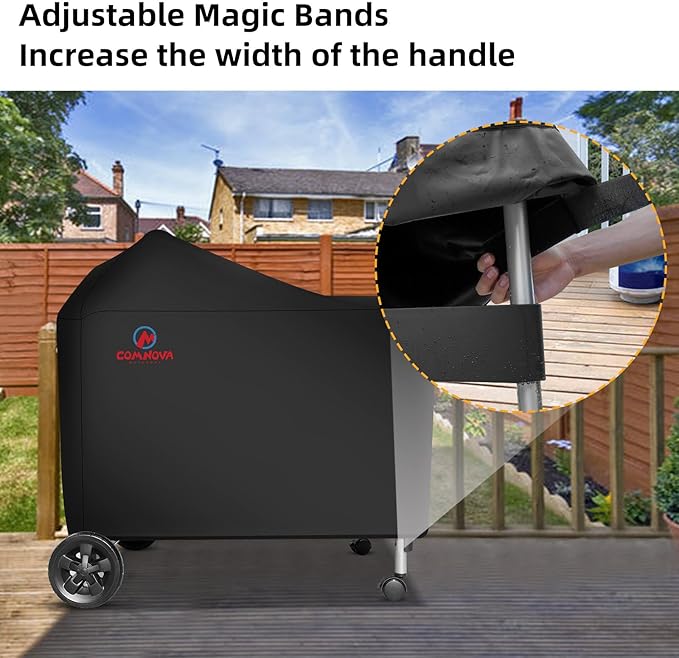 Comnova Grill Cover for Weber 22 Inch Performer Premium and Deluxe - 600D BBQ Cover for Weber Performer Premium/Deluxe 22" Charcoal Grill, Heavy Duty, Waterproof, Fade Resistant and Tear Resistant