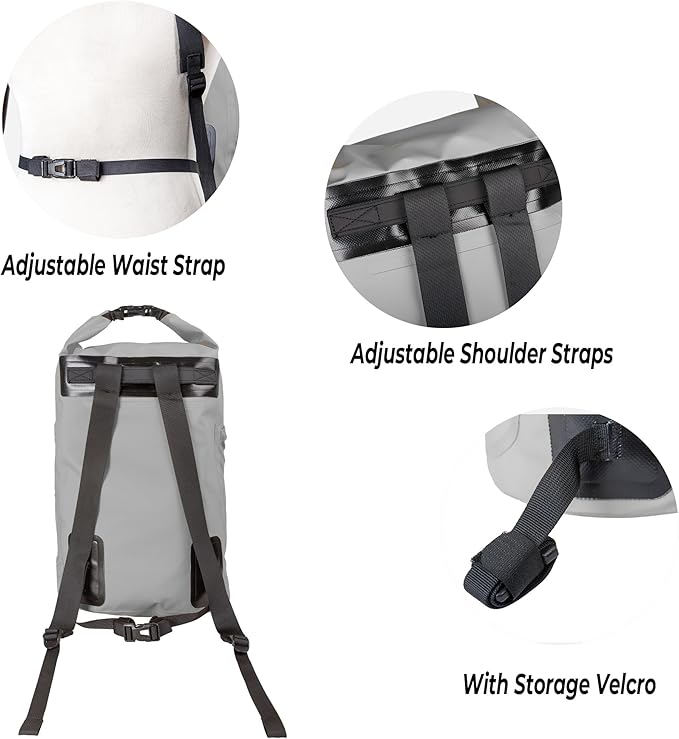 Waterproof Floating Dry Bag for Men Women - 25L Waterproof Backpack with Side Pockets - Roll Top Sack Keeps Gear Dry for Kayaking, Rafting, Boating, Swimming, Camping, Beach, Fishing