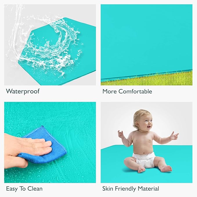 Playard Mattress, Compatible with Regalo My Play Play Yard, Self Inflatable Comfortable with Carry Case - Blue