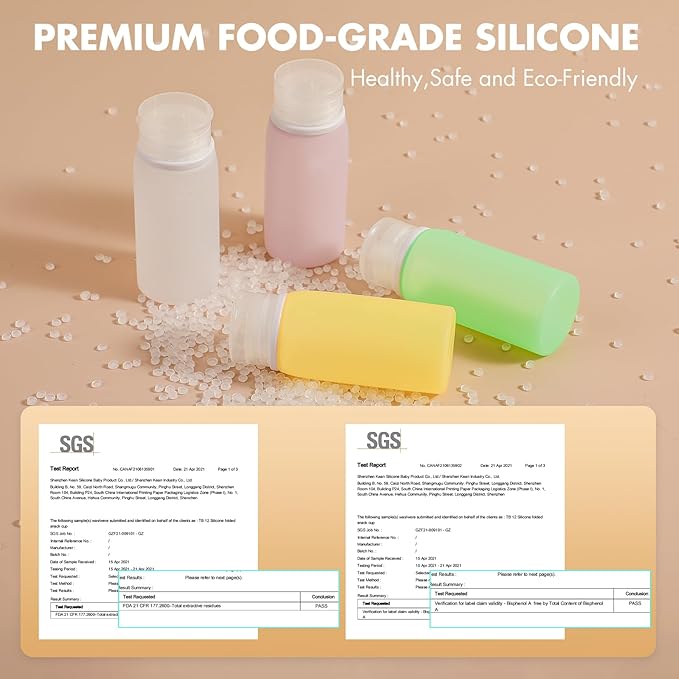 Muslish 21 Pack Leak Proof Silicone Travel Bottles Set, TSA Approved Containers for Toiletries, Travel Size Accessories and Shampoo Conditioner Bottles with Toiletry Bag (BPA Free)