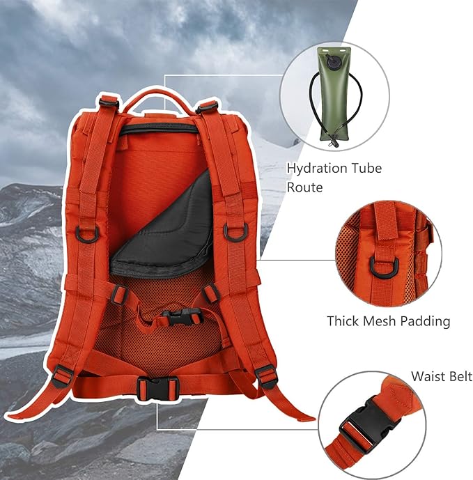 MOLLE Assault Pack, Tactical Backpack Military Army Camping Rucksack, 3-Day Pack