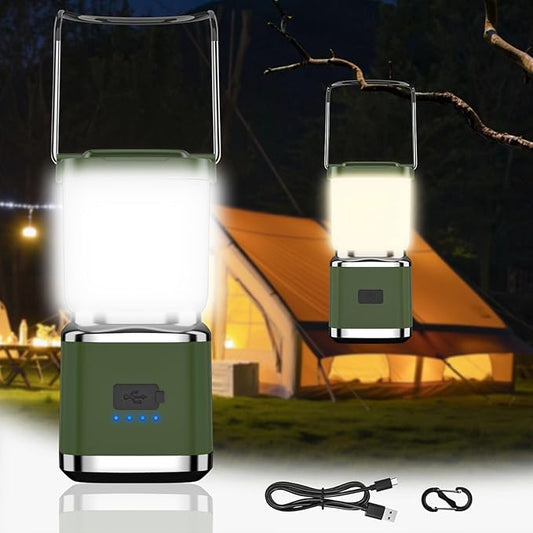 LED Camping Lantern, 1000 Lumens Camping Lantern Rechargeable with 4 Light Modes, Waterproof, Camping Essentials, Mini Lantern Flashlight for Camping, Hurricane, Emergency, Hiking, Power Outages