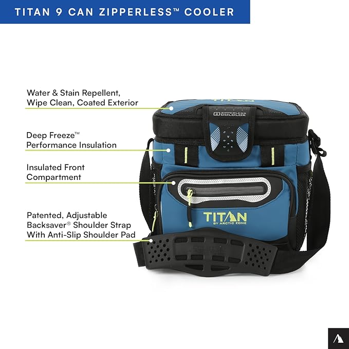 Arctic Zone Titan Deep Freeze Cooler - Zipperless Hardbody Cooler - Small & Large Capacity- Beach & Camping Cooler - Deep Freeze Insulation, HardBody Liner, and SmartShelf