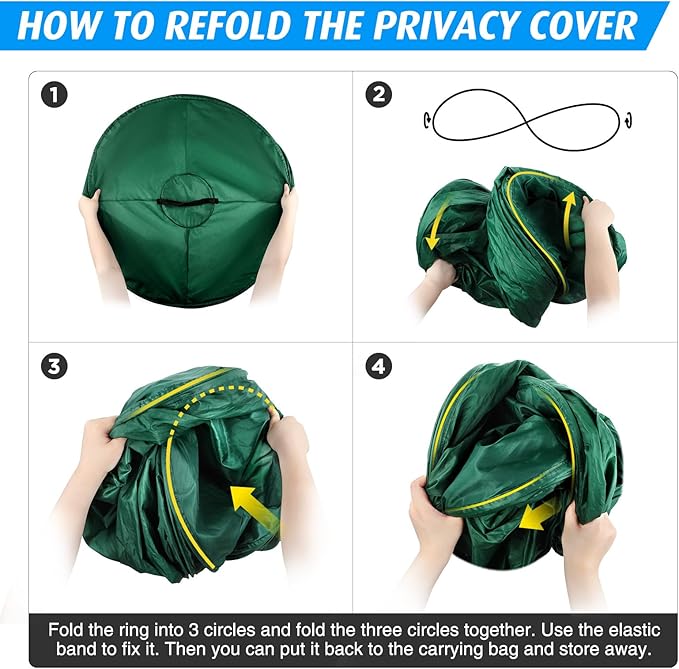 PANKAY Pop Up Privacy Tent, Portable Outdoor Camping Bathroom Toilet Tent, Collapsible Shelter for Camping & Emergency – Lightweight & Sturdy, Easy Set Up, Foldable - with Carry Bag