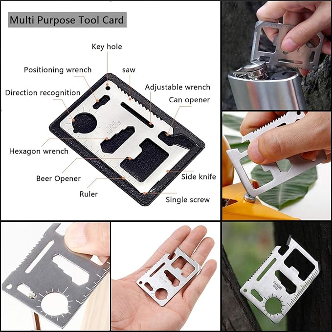 DEFTGET Waterproof First Aid Kit Travel Essentials Camping Essentials Small Emergency Survival Kits Mini Durable Lightweight for Minor Injuries Camping car Hiking Backpacking Essentials (Blue-Seal)