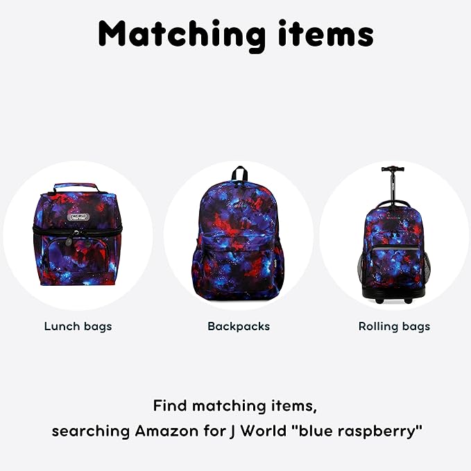 J World Corey Kids Bag. Insulated Lunch-Box for Women, Blue Raspberry