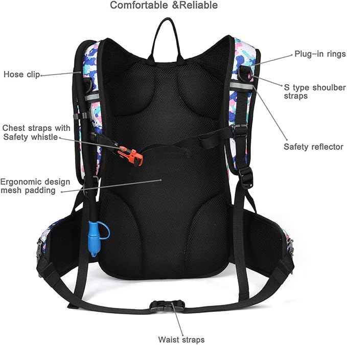 Hydration Pack Backpack with 3L Water Bladder for Men & Women, Hiking Daypack with Thermal Insulation | Running, Cycling, Camping, Skiing, Outdoor Activities