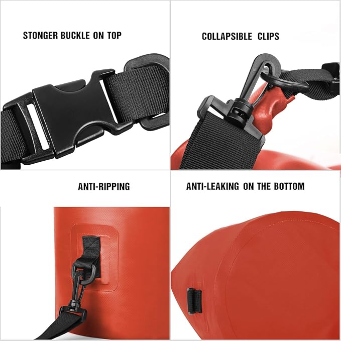 Unigear Dry Bag Waterproof, 2L/5L/10L/20L/30L/40L Floating and Lightweight Bags for Kayaking, Boating, Fishing, Swimming and Camping with Waterproof Phone Case