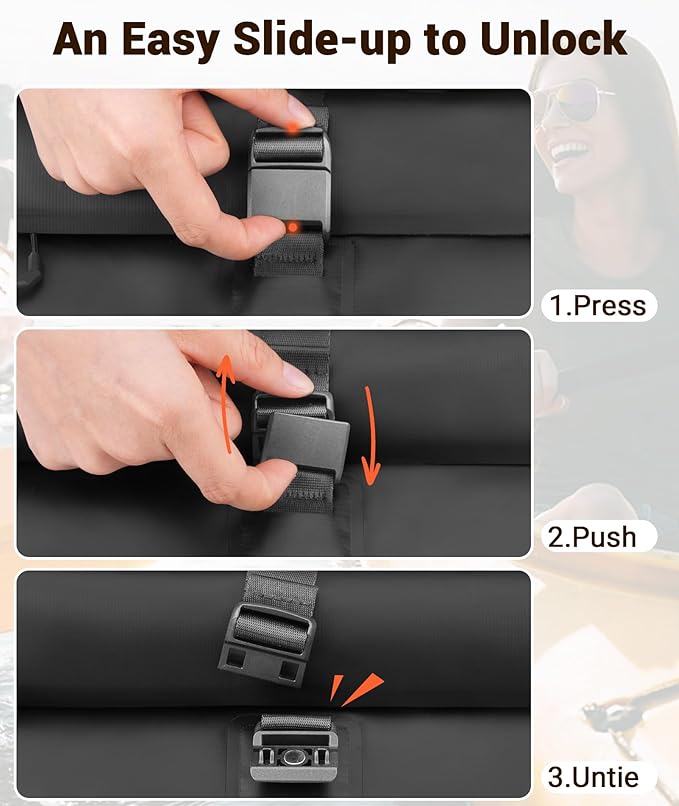 Waterproof Bag, Waterproof Shoulder Bag, Airtight Dry bag, Floating Waterproof Pouch with Adjustable Strap, Waterproof Bag for Kayaking, Swimming, Snorkeling, Boating