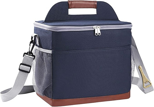 24-Can Insulated Lunch Bag for Women & Men - Large Soft Cooler Box with Leakproof Design, Lightweight Thermal Tote for Work, Travel, Picnic, Camping (Navy blue)