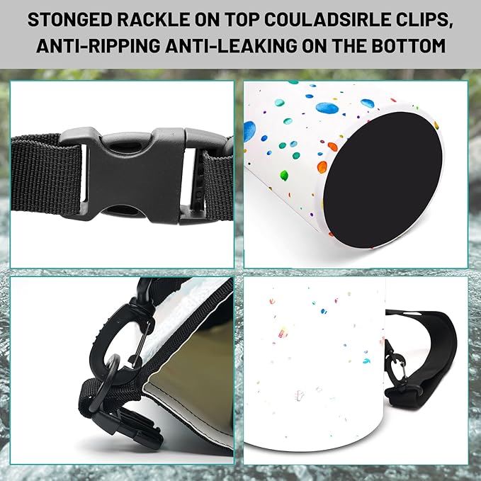 Waterproof Dry Bag,Roll Top Colorful Polka Dot Small Waterproof Backpack 5L/10L/20L Floating and Lightweight Bags for Kayaking, Boating, Fishing, Swimming and Camping with Waterproof Phone Case