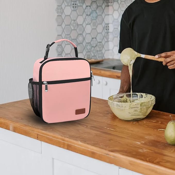 Lunch Box for Men & Women Durable Lunch Bag for Adults Reusable Small Lunchbox Pink