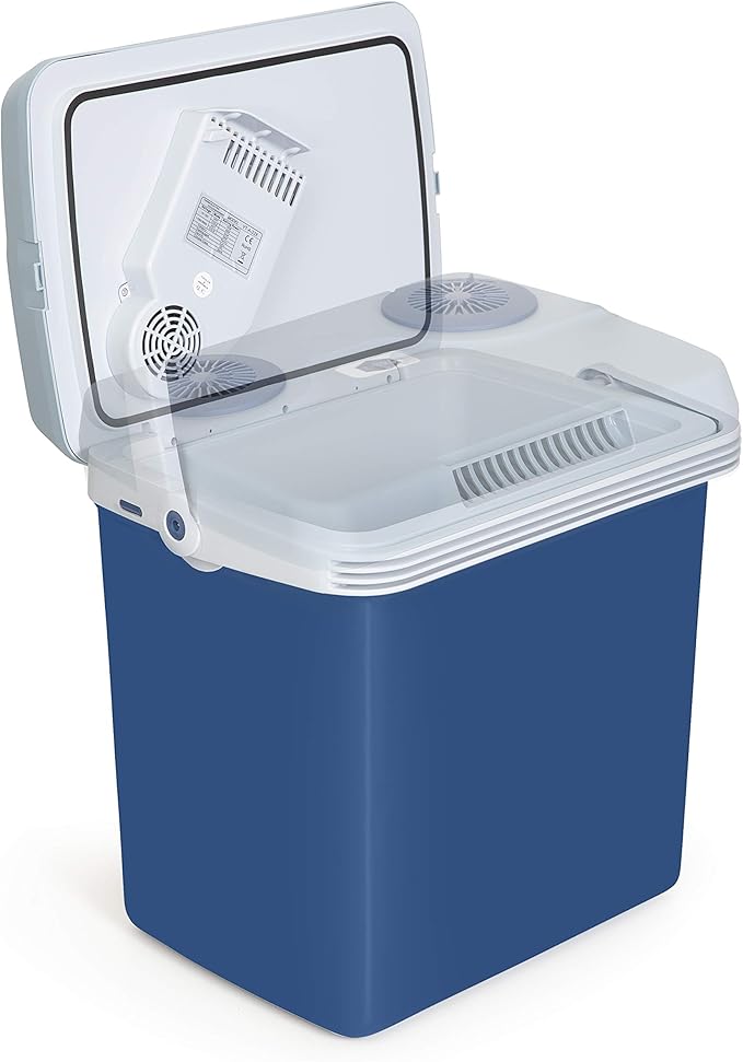 Electric cooleK-Box Electric Cooler and Warmer for Car and Home - 34 Quart (32 Liter) - Dual 110V AC House and 12V DC Vehicle Plugs