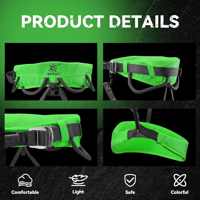 KAILAS Airo Rock Climbing Harness Men Mountaineering Tree Ice Climbing Women Half Body Safety Belt Rappelling