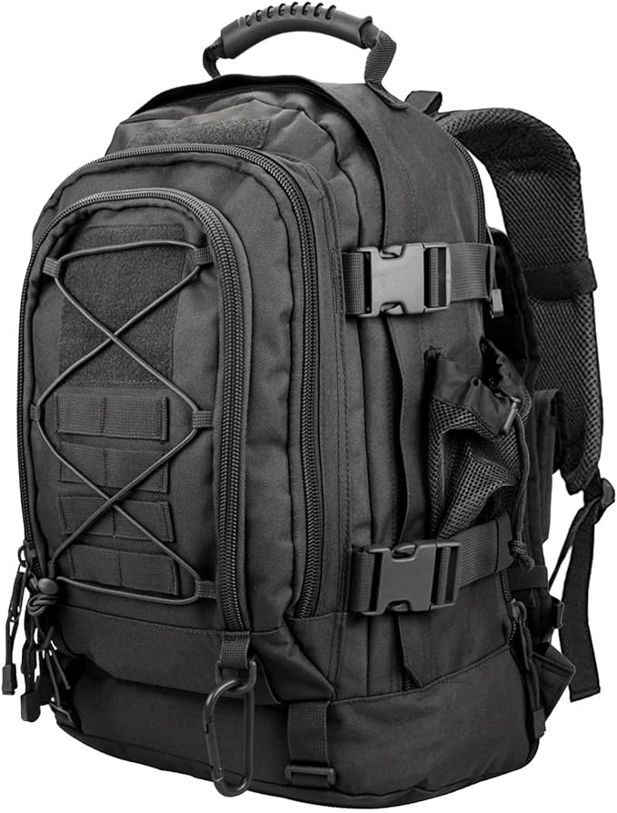 Tactical Backpack Military Army Daypack - Assault Pack for Men Molle Backpacks Bug Out Bag 3 Day Pack for Hiking Camping Travel Hunting Rucksack Trekking Black