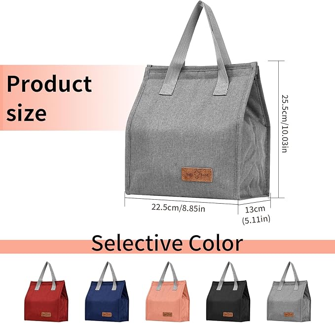 Lunch Bag Insulated, Lunch Box Bag, Reusable Lunch Tote Bag, Lunch Box Container Bag Insulated for Women, Men, Work, Office, Travel - Pink