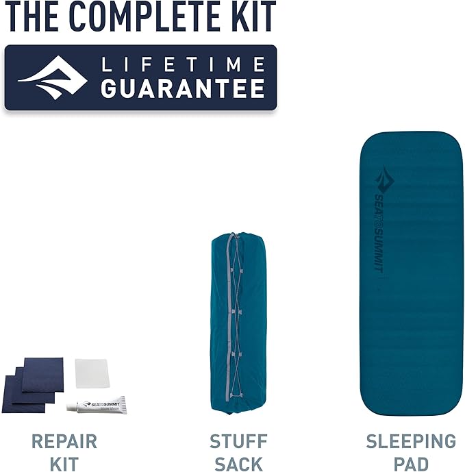 Sea to Summit Comfort Deluxe Self-Inflating Foam Double Sleeping Pad, Byron Blue