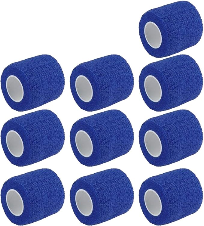 ESUPPORT 2 Inches X 5 Yards Self Adherent Cohesive Wrap Bandages Strong Elastic First Aid Tape for Wrist Ankle Pack of 10