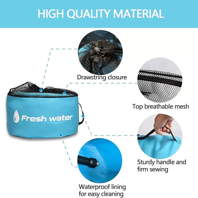 RV Hose Storage of 4 Pack, RV Accessories Storage Bag with 4 Storage Straps for Sewer Hoses/Fresh Water Hoses/Electrical Cords/Camper Tools Accessories