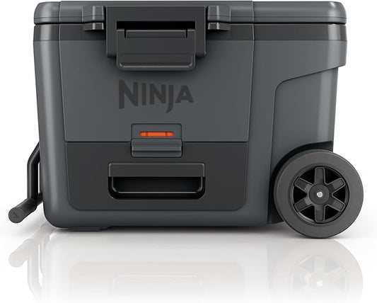 Ninja | Cooler | FrostVault 45QT Cooler with Wheels | Insulated with Temp Dry Storage Drawer | Keeps Ice Cold for Days | for The Beach, Camping, Picnics & More | Grey | FB245CG