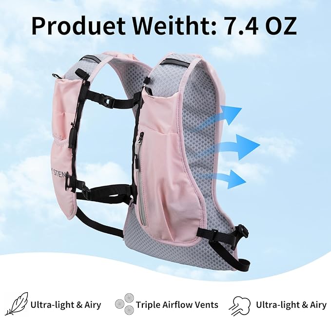 Running Backpack,Rave Water Backpack,Kids Hydration Backpack，Water Vest for Running Women，