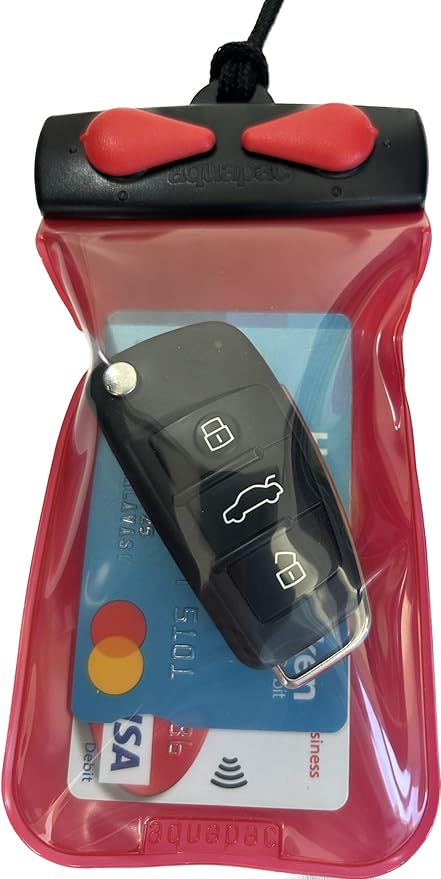 Aquapac KEYMASTER Red – Protect and Carry Keys, Cards and Small Valuables up to 10m or 30 feet