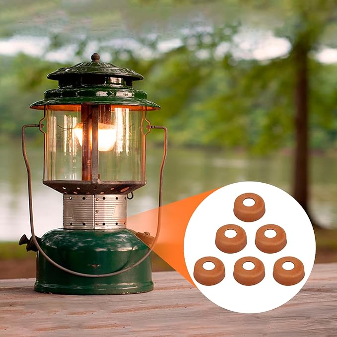Lantern Accessories - 6 Pcs Leather Pump Cups for Coleman Gas Lantern 220 200 242 425 413 236 237 Models (216-5091) - Compatible with Coleman Gas Lanterns and Stove