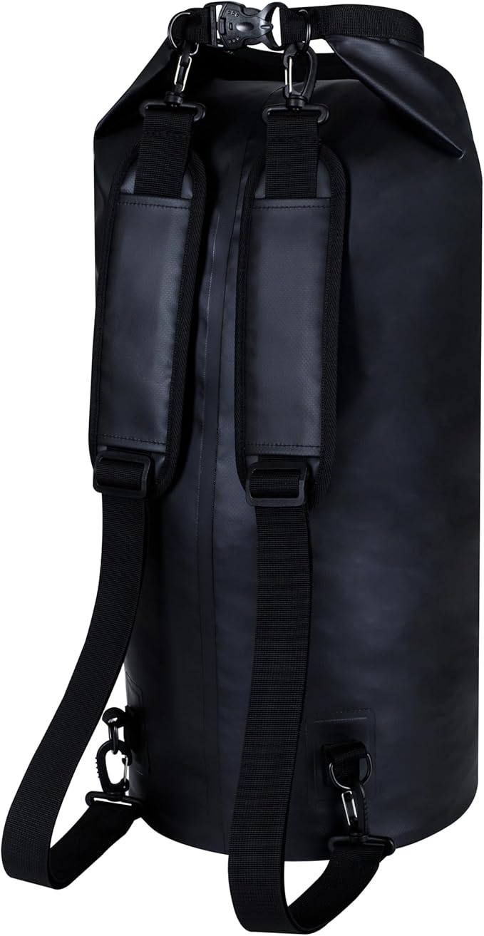 EARTH&RIVER Premium Dry Bag Backpack, Extra Thick, Protection for All Water Activities & Camping, Floating Lightweight Dry Bag with Inside Pocket Storage & IPX8 Waterproof Phone Case (Black, 30L)