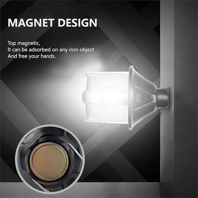 LED Camping Lantern Rechargeable, Waterproof Survival Camping Light, Portable Lantern Flashlight Tent Light with 5 Light Modes for Hurricane, Hiking, Camping, Power Outages (Black)