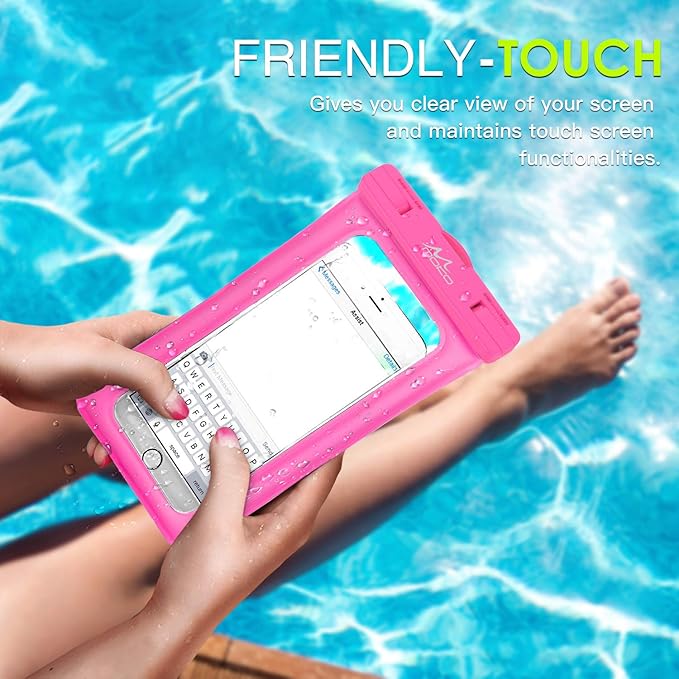 MoKo Floating Waterproof Phone Pouch 2Pack Compatible with iPhone 14 13 12 11 Pro Max X/Xr/Xs/SE 3, Samsung S21/S10/S9/S8