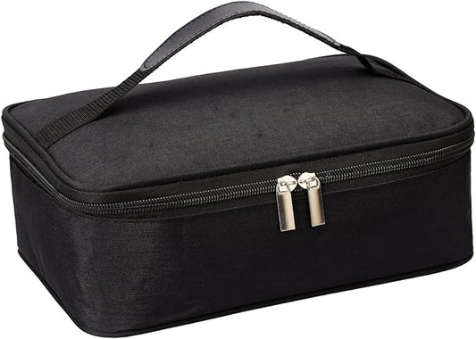 NATURAL STYLE Small Lunch Bag, Mini Portable Thermal Insulated Cooler Bag Lunch Box (Black)